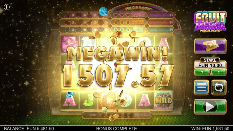 Fruit Merge Megapots - kemenangan besar di ronde